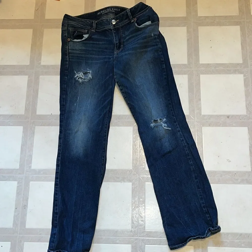 American Eagle Outfitters Women's Boot Cut Jeans - Dark Blue - Picture 2 of 9